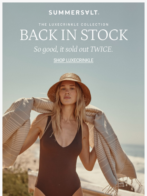 summersalt newsletter: 📣 LuxeCrinkle Is Back!