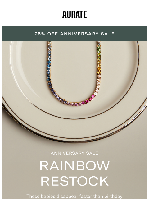 auratenewyork newsletter: RESTOCKED 🌈