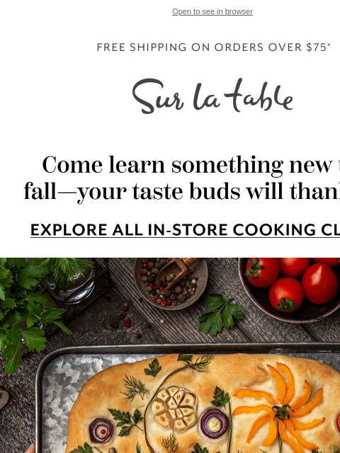 surlatable newsletter: What's hot right now: Bestselling classes.