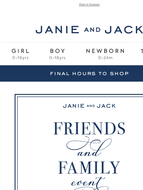 janieandjack newsletter: Last chance (this time we mean it)