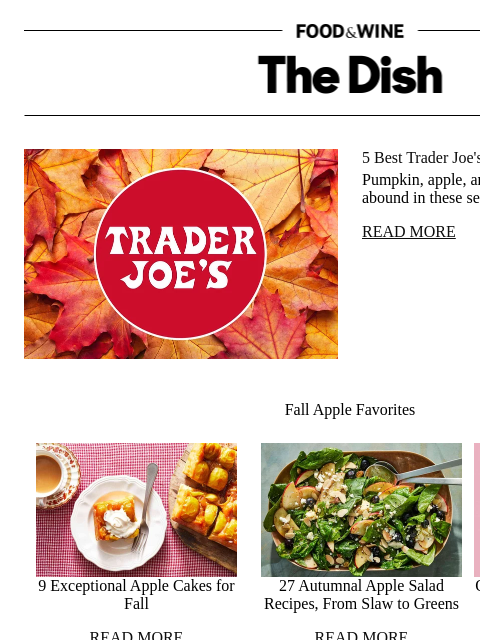 foodandwine newsletter: 5 Best Trader Joe's Fall Items to Try