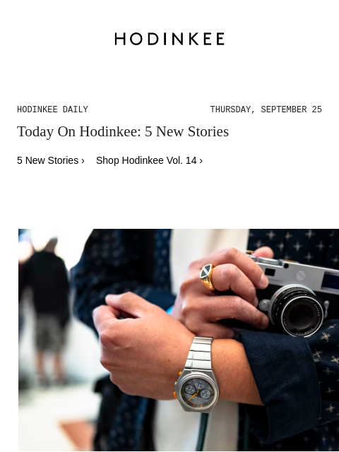 hodinkee newsletter: Hodinkee Daily | 09/25/2025