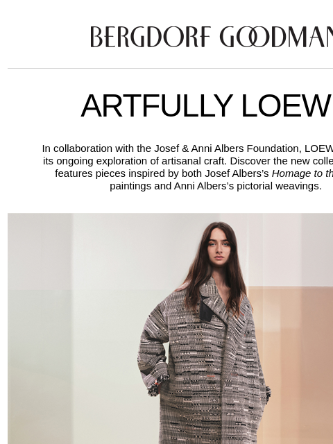 bergdorfgoodman newsletter: Works of Art: LOEWE Fall ’25