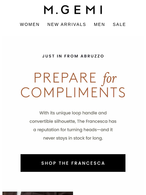 mgemi newsletter: Our Best-Selling Bag Is Back In Stock