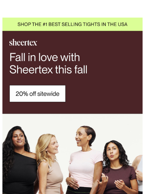 sheertex newsletter: 20% OFF SITEWIDE
