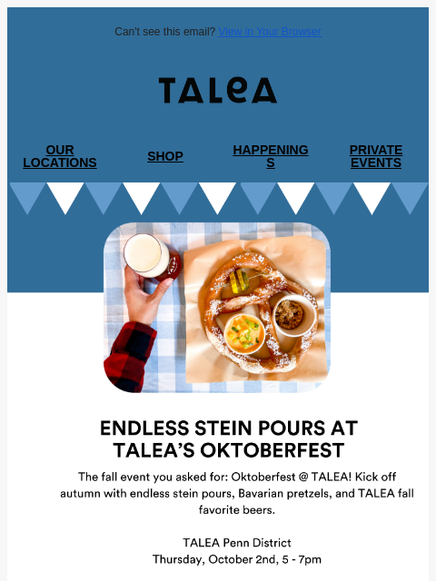taleabeer newsletter: Crisp Air, Endless Steins 🍺