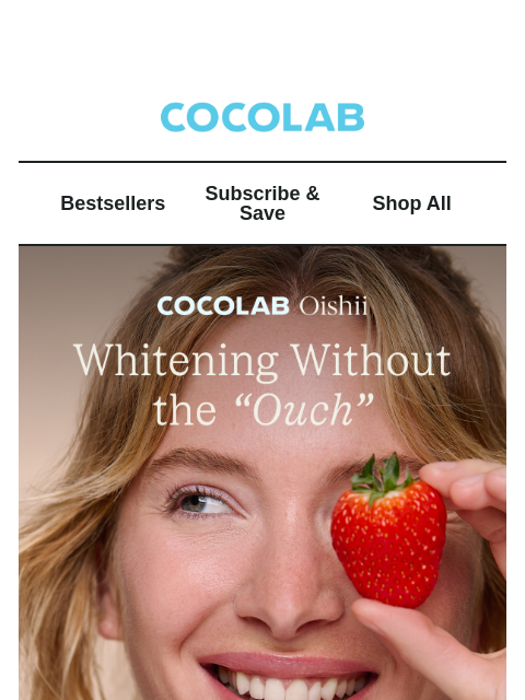 cocolab newsletter: Whiter teeth with strawberries?