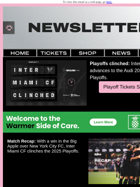 intermiamicf newsletter: Playoffs Clinched! Big moments and news from Inter...