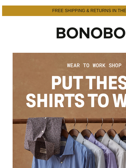 bonobos newsletter: Three Dress Shirts Your Job Will Love