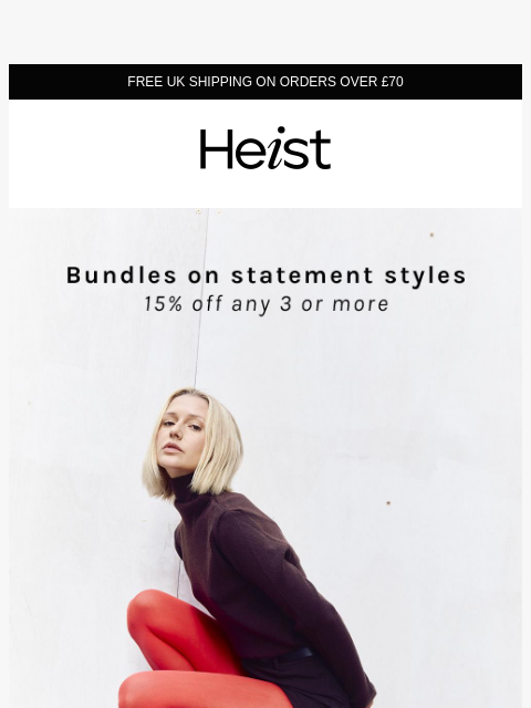 heist-studios newsletter: Bundles on statement styles