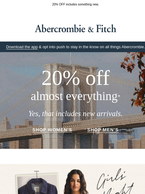 abercrombie newsletter: UPDATE FOR TONIGHT →