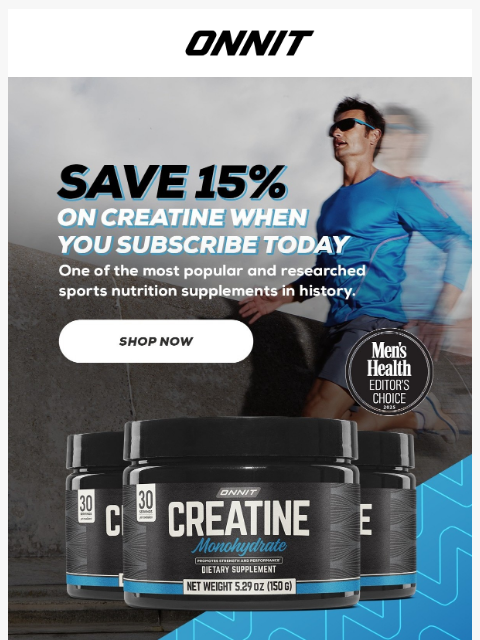 onnit newsletter: Creatine, delivered automatically