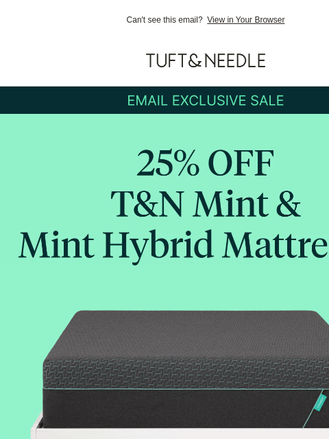tuftandneedle newsletter: FINAL DAY to save 25%