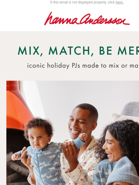 hannaandersson newsletter: NEW HOLIDAY PJs ✨ Get Yours First!