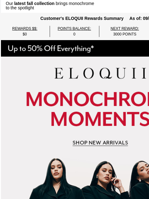 eloquii newsletter: *NEW* MONOCHROME MOMENTS