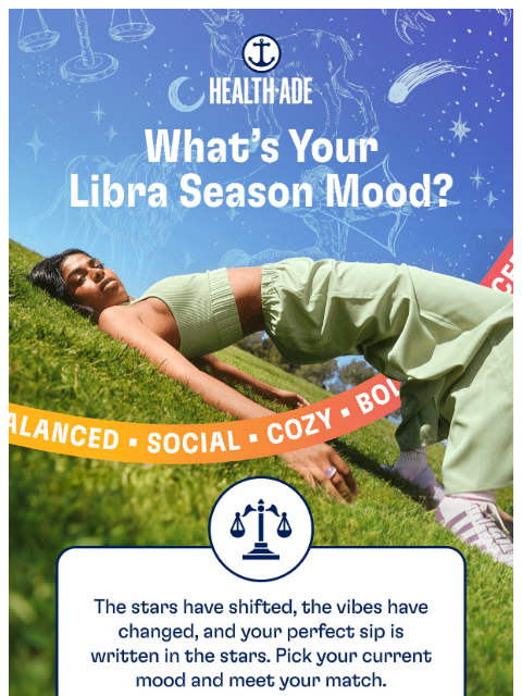 health-ade newsletter: What's your Libra season mood? ⚖️