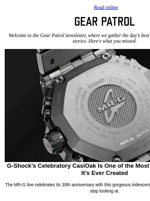 gearpatrol newsletter: G-Shock Unveils One of Its Most Striking Timepiece...