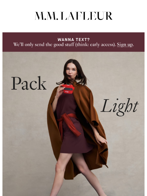 mmlafleur newsletter: We made you a packing list.