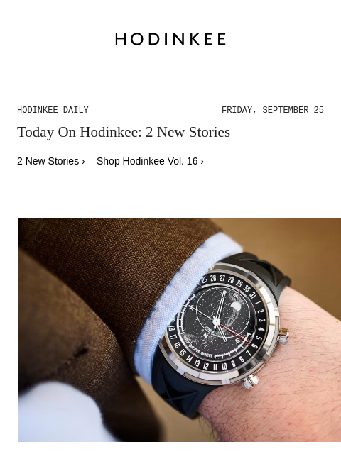 hodinkee newsletter: Hodinkee Daily | 09/25/2026
