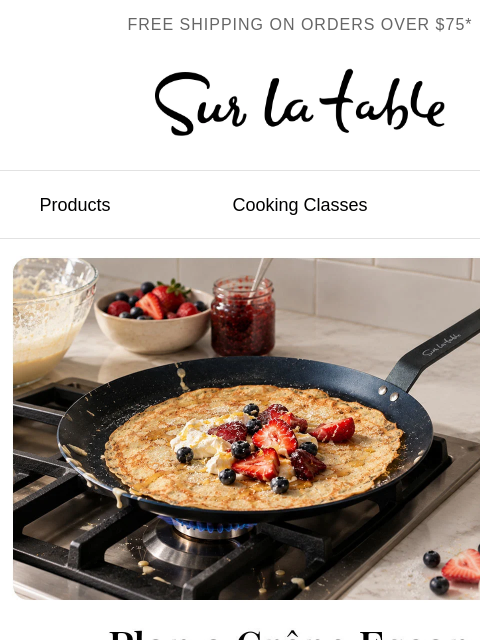 surlatable newsletter: Start your kitchen crêperie.