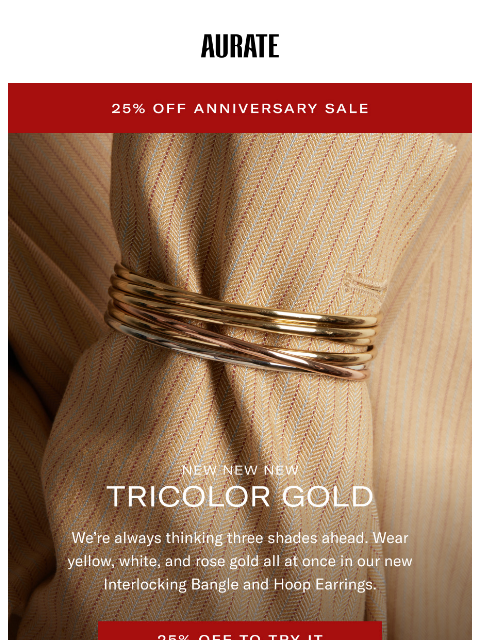 auratenewyork newsletter: NEW & 25% OFF