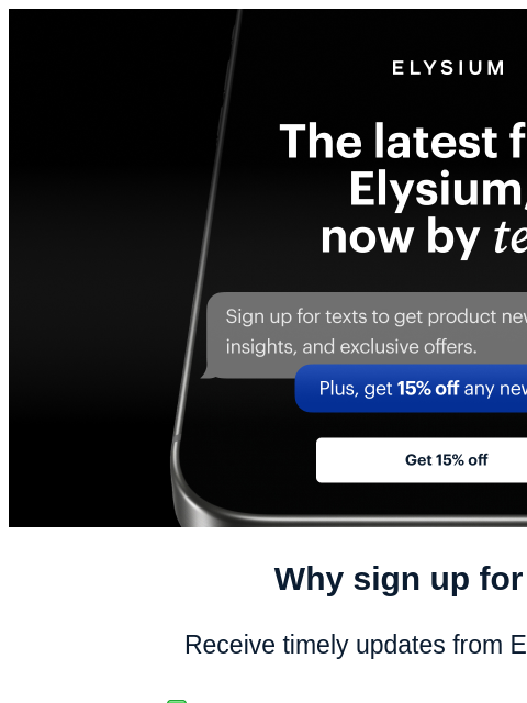 elysiumhealth newsletter: We have a new way to stay in touch