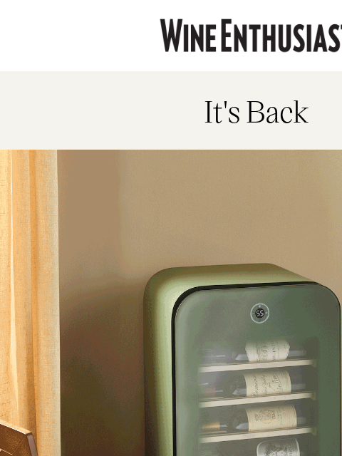 wineenthusiast newsletter: Back in Stock! The Swirl 22-Bottle Wine Fridge in ...