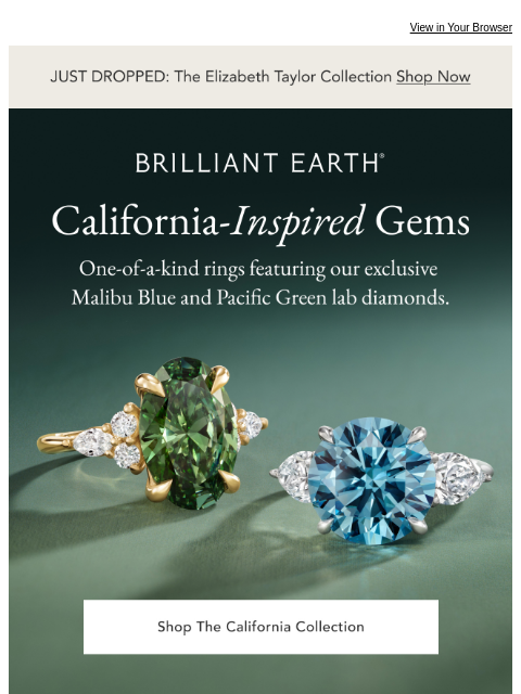 brilliantearth newsletter: Dive into The California Collection