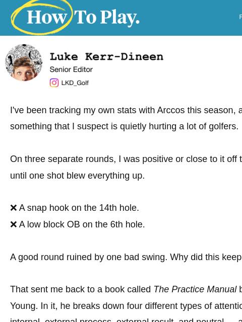 golfdigest newsletter: A fix for disaster drives