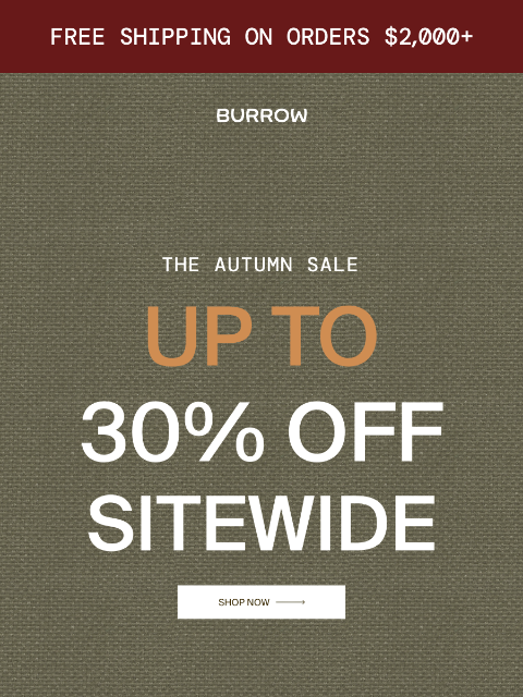 burrow newsletter: The Autumn Sale starts now 🍂