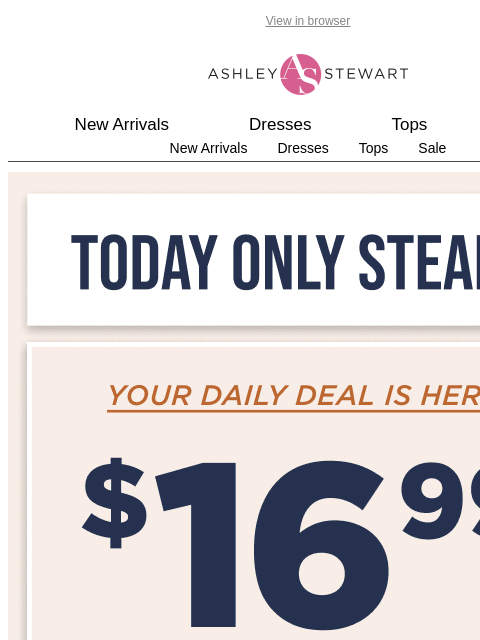 ashleystewart newsletter: 🚨TODAY ONLY DAILY DEAL🚨$16.99 all graphic tees!