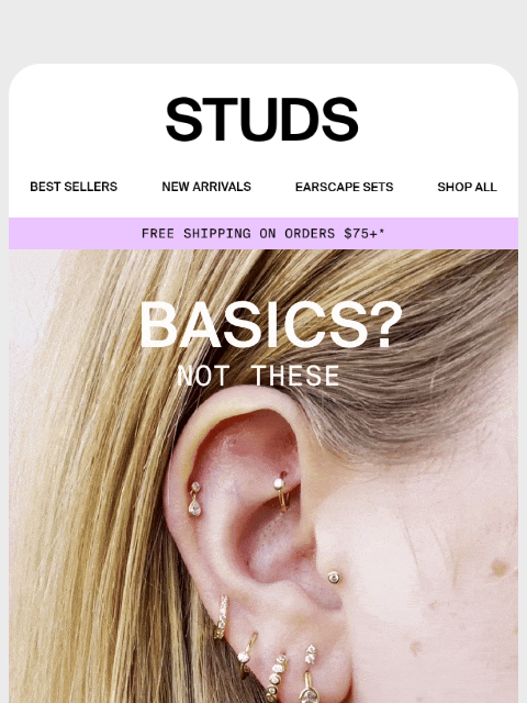 studs newsletter: Not your average hoops + huggies 😉