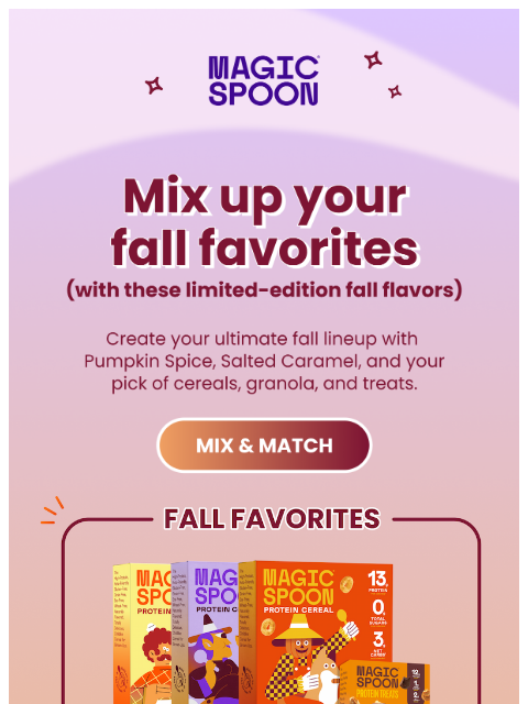 magicspoon newsletter: Mix, match & savor fallβs best flavors π