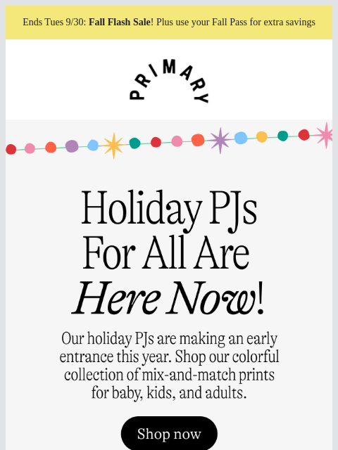 primary newsletter: Early delivery 🎁 Holiday PJs for all are here! 🎁