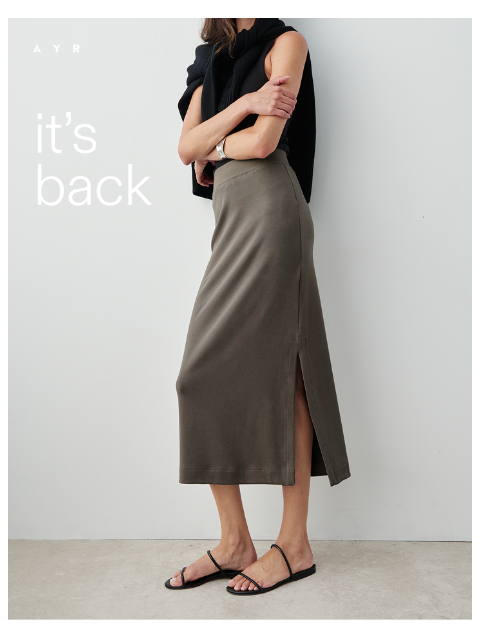 ayr newsletter: this magic skirt may replace all pants
