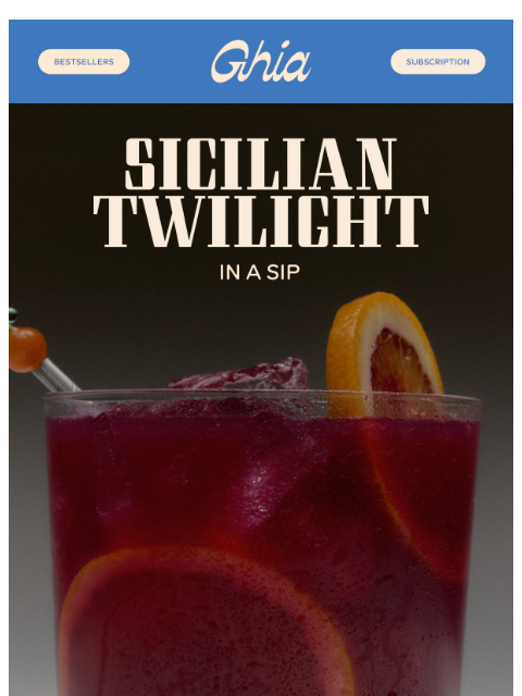 drinkghia newsletter: Sicilian Twilight in a Sip π