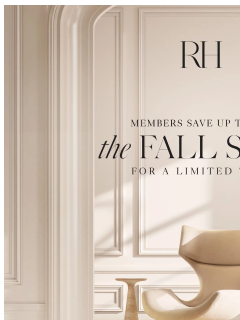 rh newsletter: Enjoy the Fall Sale