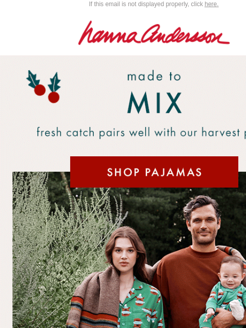 hannaandersson newsletter: Meet The Perfect Pair: Fresh Catch & Harvest Plaid