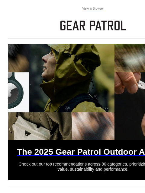 gearpatrol newsletter: These 80 Outstanding Outdoor Products Can Power Yo...
