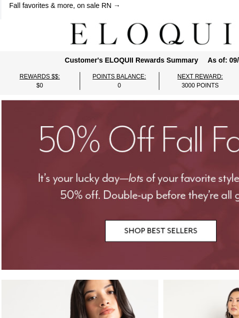 eloquii newsletter: Most popular & 50% off (!!) ❤️‍🔥
