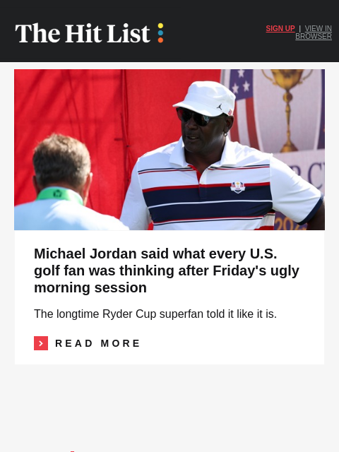 golfdigest newsletter: Rory gestures at crowd during spicy afternoon matc...
