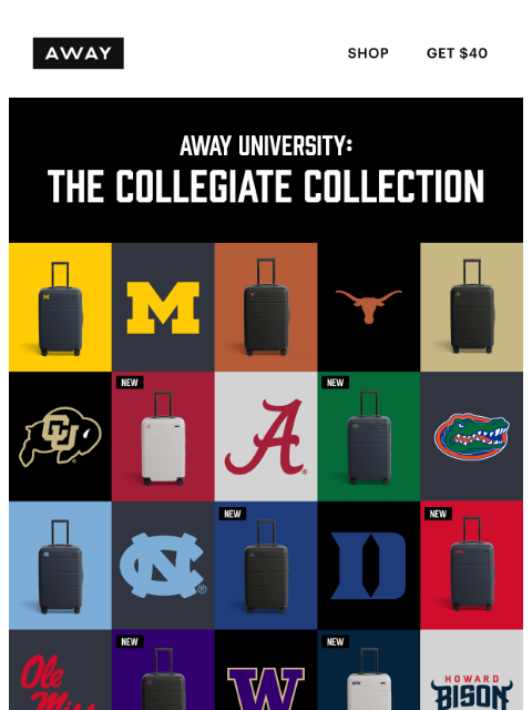 awaytravel newsletter: TOUCHDOWN: The Collegiate Collection