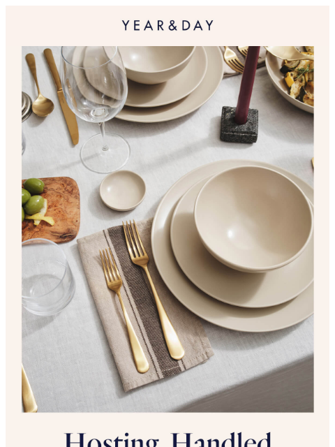 yearandday newsletter: Dinner party, solved