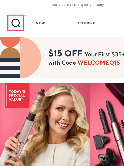 qvcemail newsletter: It’s Back! Shark FlexStyle Multi-Styler