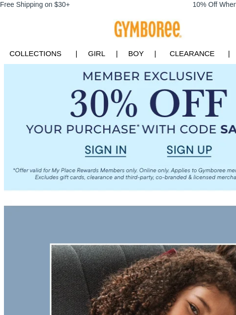 gymboree newsletter: Open NOW for *exclusive* savings! 🍁