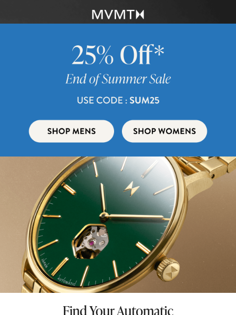 mvmt newsletter: Find your Automatic