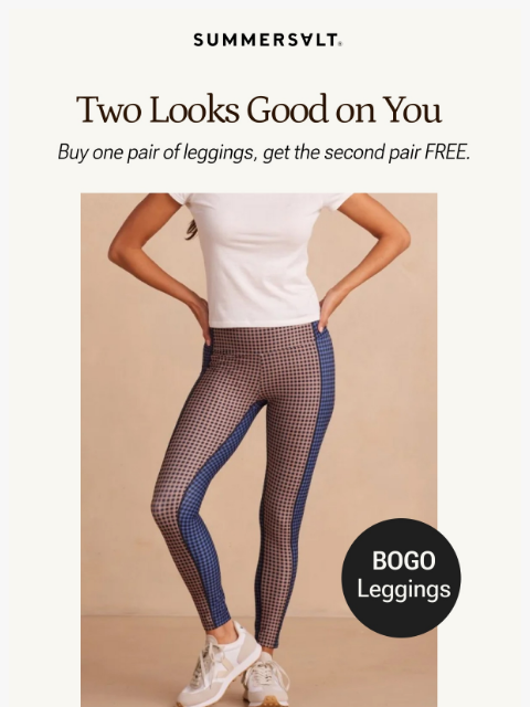 summersalt newsletter: Buy 1, Get 1 Free Leggings