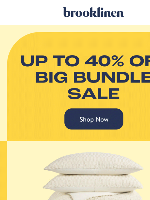 brooklinen newsletter: Sale! Sale! Sale!