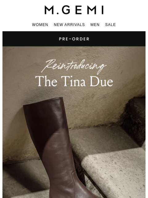 mgemi newsletter: Pre-Order Our Kitten-Heel Boot