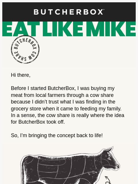 butcherbox newsletter: The Cow Share is Back 🐄